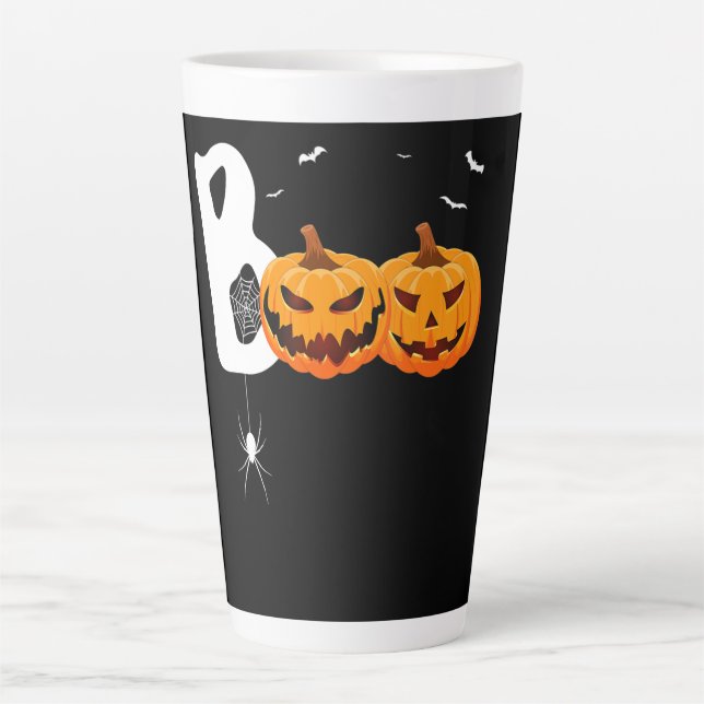 Spinnengeschenk | Halloween Pumpkins Spider Milchtasse (Vorderseite)