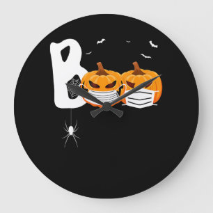 Spinnengeschenk Halloween Pumpkins Tragen von Ma Große Wanduhr