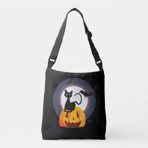 Spinnengeschenk Halloween schwarze Katze Spinne Tragetaschen Mit Langen Trägern