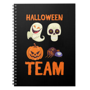 Spinnengeschenk Halloween-Team-Kürbis-Geist-Spin Notizblock