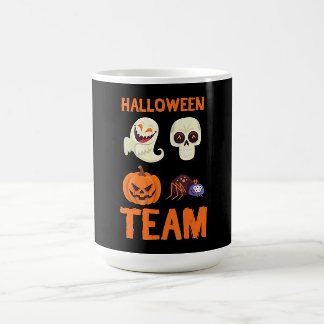 Spinnengeschenk | Halloween Team Pumpkin Ghost Spi Kaffeetasse (Mittel)
