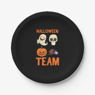 Spinnengeschenk Halloween Team Pumpkin Ghost Spi Pappteller