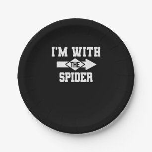 Spinnengeschenk Ich bin mit dem Spinnenkostüm pa Pappteller