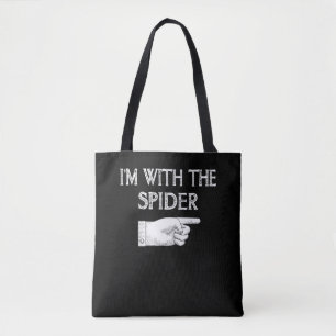 Spinnengeschenk Ich bin mit der Spiderkostümbese