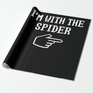 Spinnengeschenk Ich bin mit der Spiderkostümbese Geschenkpapier
