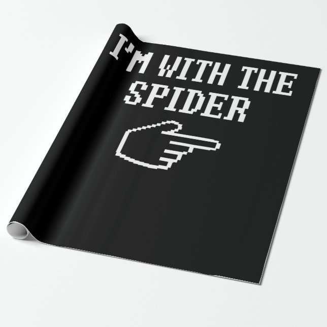 Spinnengeschenk | Ich bin mit der Spiderkostümbese Geschenkpapier (Ungerollt)