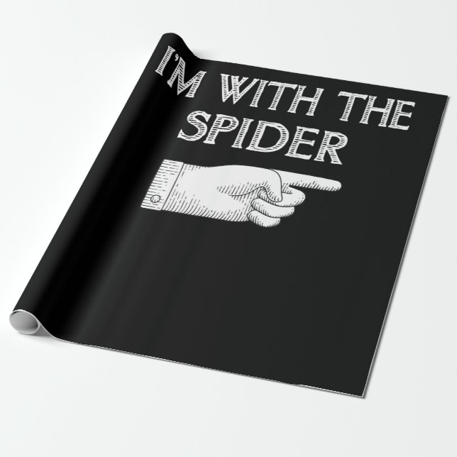Spinnengeschenk | Ich bin mit der Spiderkostümbese Geschenkpapier (Ungerollt)