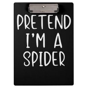 Spinnengeschenk Vortäuschen von Spiderkostüm Hall Klemmbrett