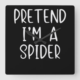 Spinnengeschenk Vortäuschen von Spiderkostüm Hall Quadratische Wanduhr