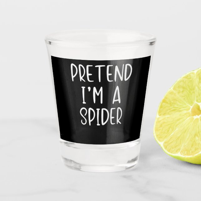Spinnengeschenk |Vortäuschen von Spiderkostüm Hall Schnapsglas (Vorderseite)