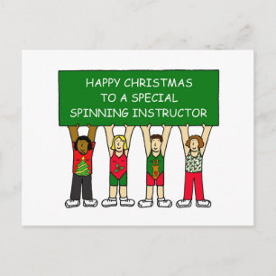 SPINNENINSTRUCTOR HAPPY XMAS FEIERTAGSPOSTKARTE