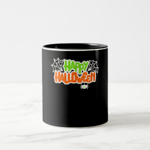Spinnenliebhaber Frohes Halloween Farbige Süße Spi Zweifarbige Tasse