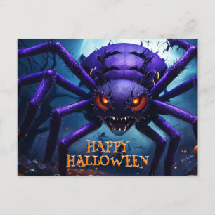 Spinnenmonster Halloween Postkarte
