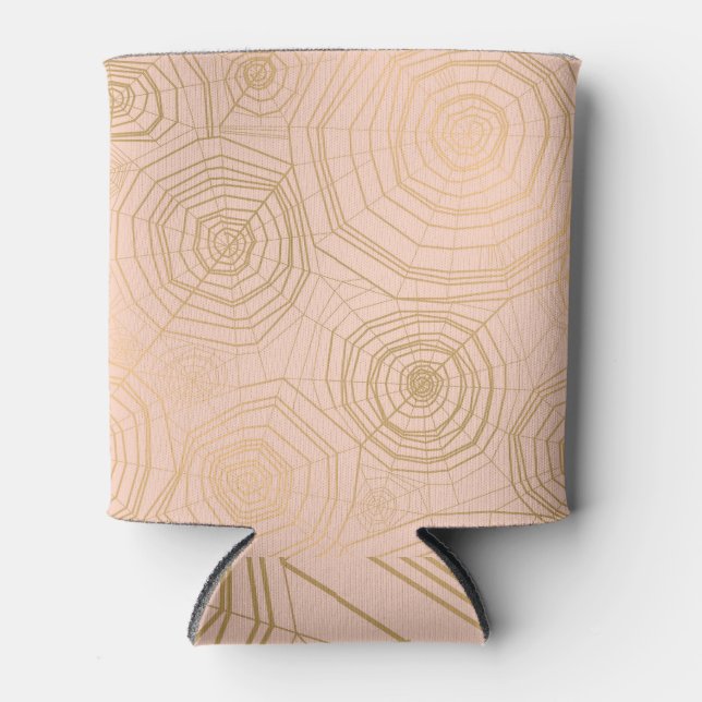 Spinnennetz auf Pastel: Halloween-Muster. Dosenkühler (Vorderseite)