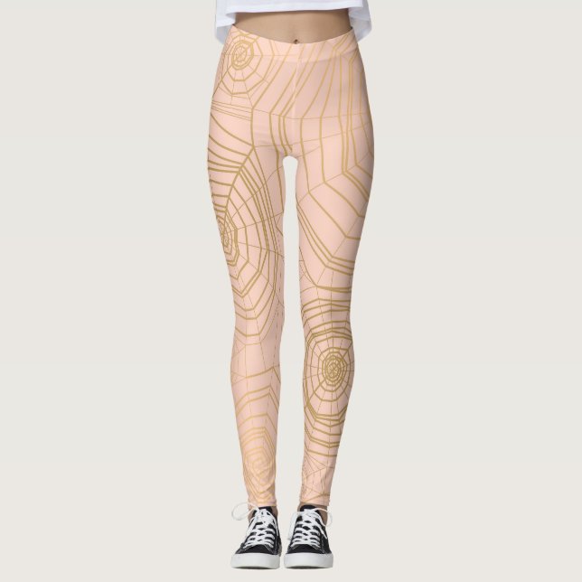 Spinnennetz auf Pastel: Halloween-Muster. Leggings (Vorderseite)