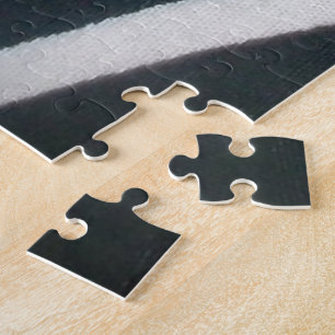 Spinnennetz aus Weiß und Schwarzer Seide Puzzle