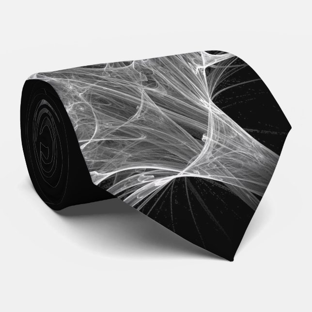 Spinnennetz-Fraktal-Design Krawatte (Gerollt)