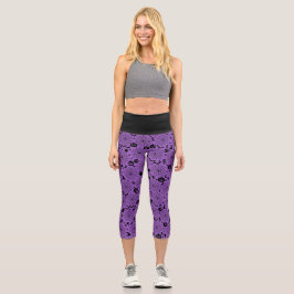 Spinnennetz Halloween Custom Color Capri Leggings