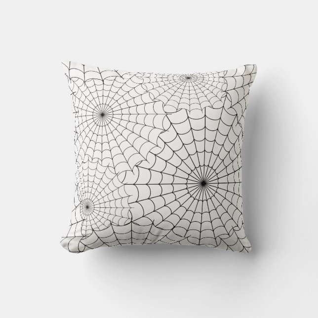 Spinnennetz Halloween Kissen (Vorderseite)