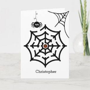 Spinnennetz-Labyrinth Halloween Karte