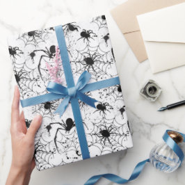 Spinnennetz-Muster Halloween  Geschenkpapier