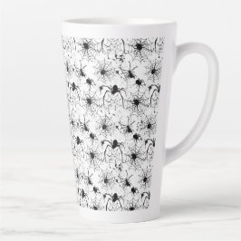 Spinnennetz-Muster Halloween  Milchtasse