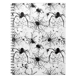 Spinnennetz-Muster Halloween  Notizblock