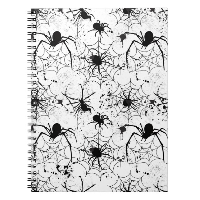 Spinnennetz-Muster Halloween  Notizblock (Vorderseite)