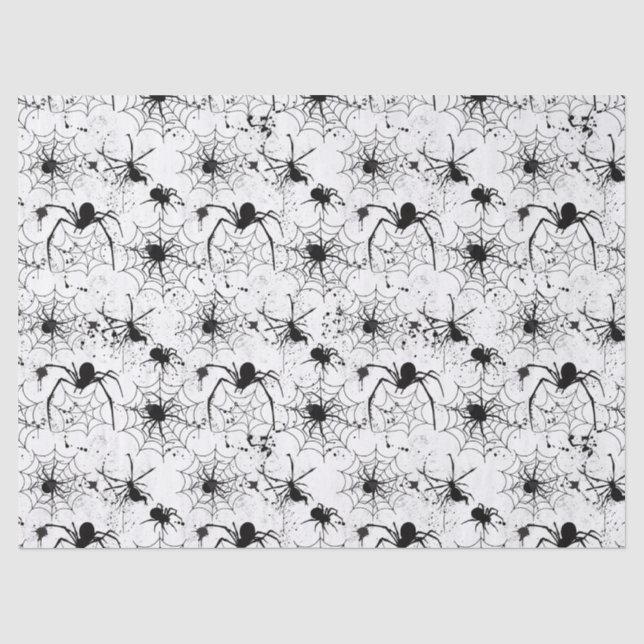 Spinnennetz Muster Halloween  Seidenpapier (Vorderseite)