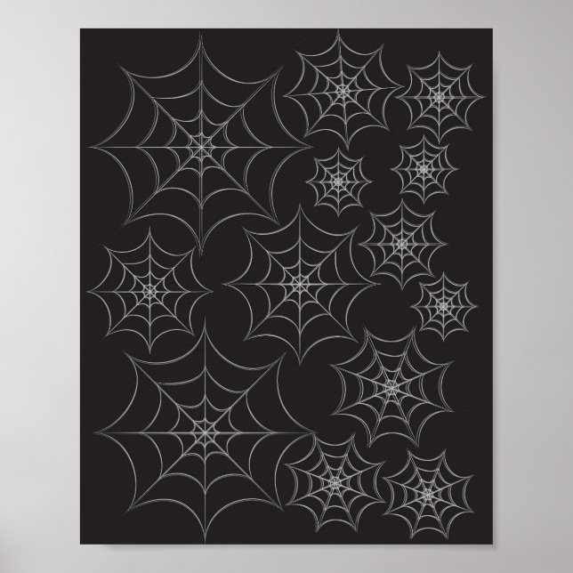 Spinnennetz-Muster Poster (Vorne)