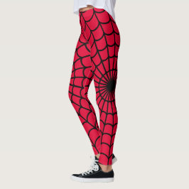 Spinnennetz Rot Muster  Leggings