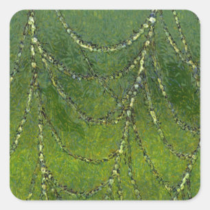 Spinnennetze mit Tauben Abstrakte Kunst Quadratischer Aufkleber