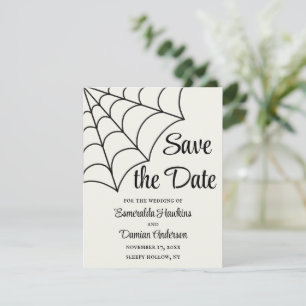 Spinnennetze Save the Date schwarz und weiß gotisc Einladung
