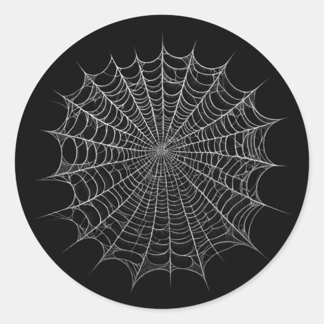 Spinnennetze WebHalloween Runder Aufkleber (Vorderseite)