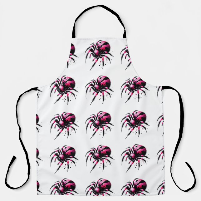 Spinnenrosa halloween Schürze (Vorderseite)
