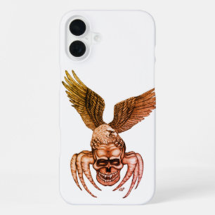 Spinnenschädel mit Adler iPhone 16 Plus Hülle
