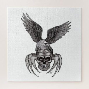 Spinnenschädel mit Adler Puzzle