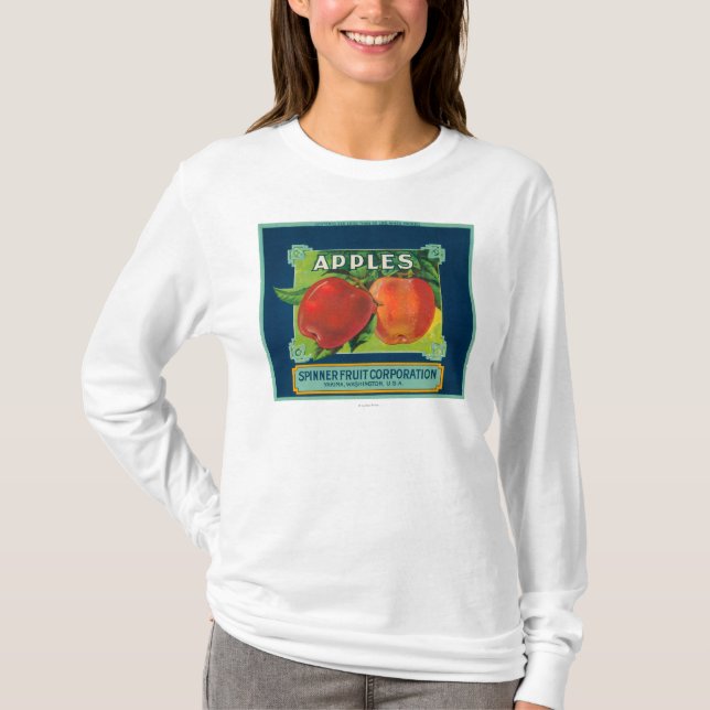 Spinner-Frucht Apple beschriften - Yakima, WA T-Shirt (Vorderseite)