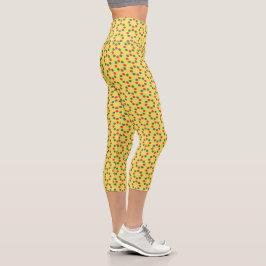 Spinner Gemustert Capri Leggings