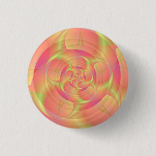 Spinnerhorn in Rosa und Gelb Button