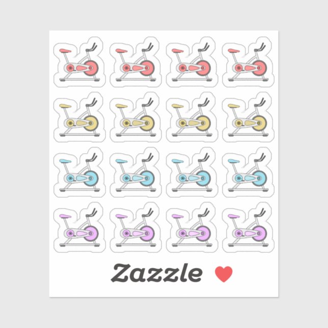 Spinning Bike Training Gym Workout Cardio Planer Aufkleber (Blatt)