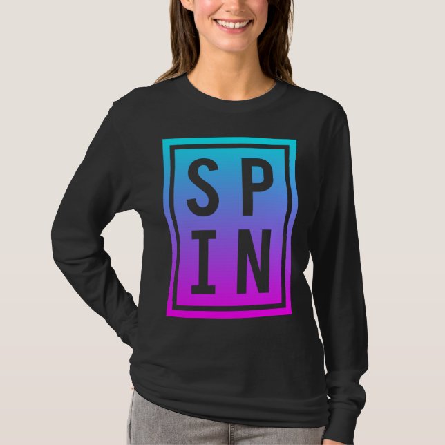 Spinning Class Saying Spin Workout Exercise Bike F T-Shirt (Vorderseite)