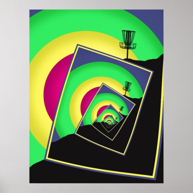 Spinning Disk Golf Baskets 5 Poster (Vorne)