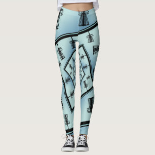 Spinning Disk Golf Baskets Leggings