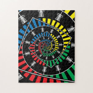 Spinning Disk Golf Baskets Puzzle