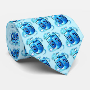 Spinning Dreidel in Hanukkah Krawatte