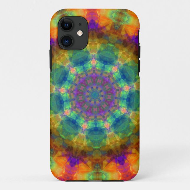 Spinning Kaleidoscope Rainbow Case-Mate iPhone Cas Hülle (Rückseite)