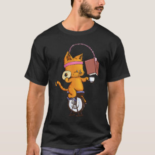 Spinning-Kurs-Katzen buchen Kaffee T-Shirt