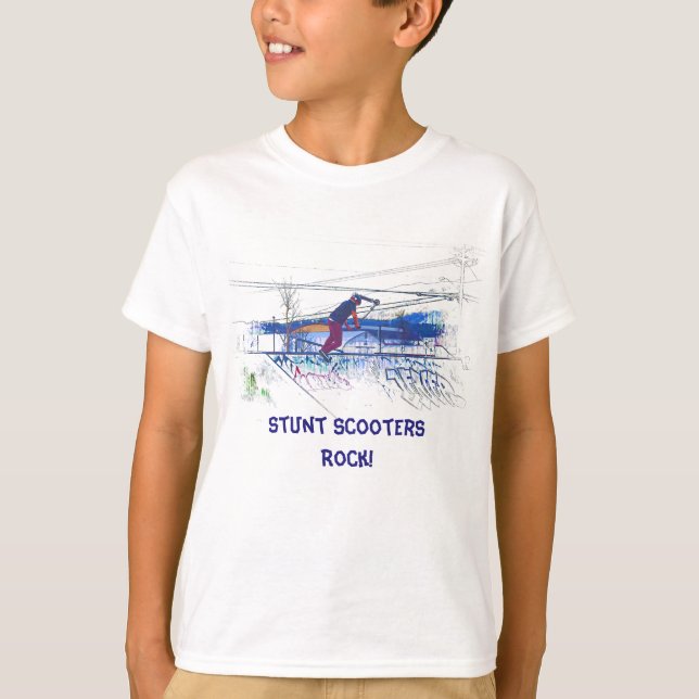 Spinning the Deck - Stunt Scooter T-Shirt (Vorderseite)