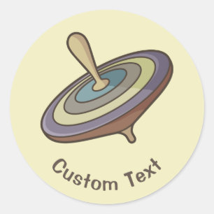 Spinning Top Runder Aufkleber